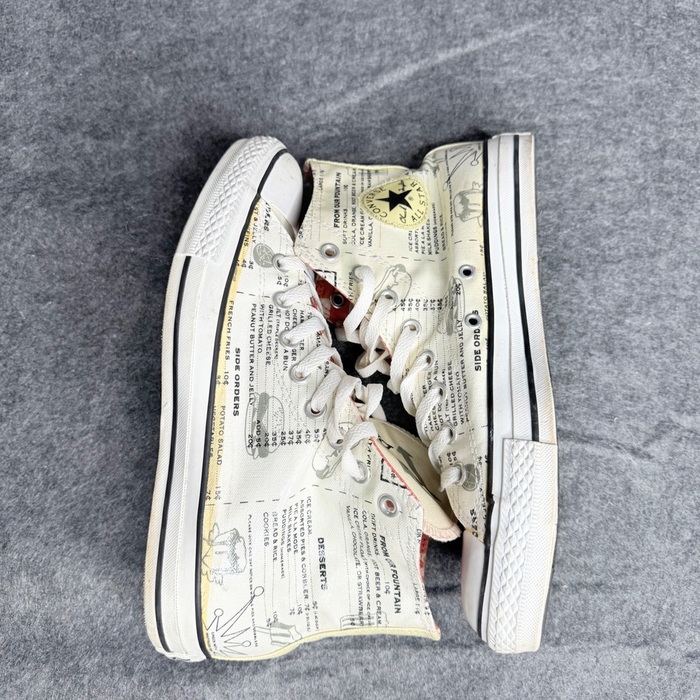 Converse Chuck Taylor All Star Diner Menu High Top Sneakers 103264F Mens 9 Wo 11 - Picture 5 of 8